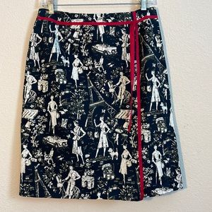 Kemp Collection, wrap printed skirt.